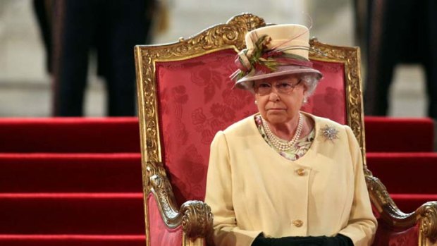 Vow to serve ... the Queen addresses Parliament.