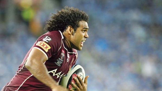 Ripping in ... powerful Queensland second-rower Sam Thaiday is in career-best form this season.