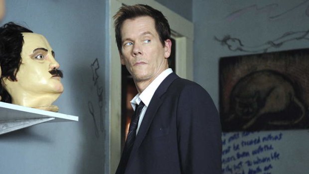 Kevin Bacon as Ryan Hardy in <i>The Following</i>.