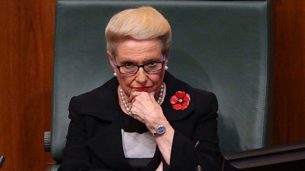 Umpire tonks one team for six: Bronwyn Bishop.