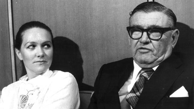 Dynastic saga ... a young Gina Rinehart with her father, Lang Hancock.