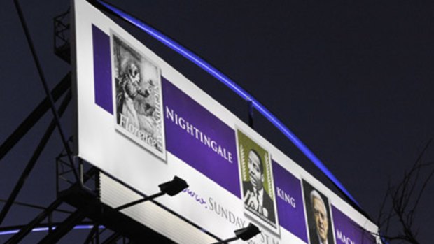 So, just who is the greatest? Francis MacNab's billboard above Monash Freeway.