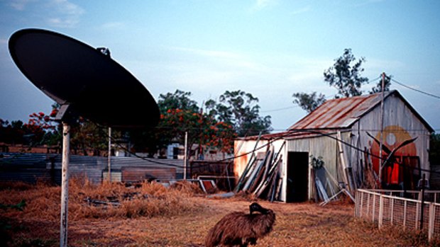 Remote Australia's mineral wealth contrasts with poverty such as this backyard in Larrimah, NT.
