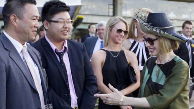 Huge day out: Gai Waterhouse (right) on Saturday.