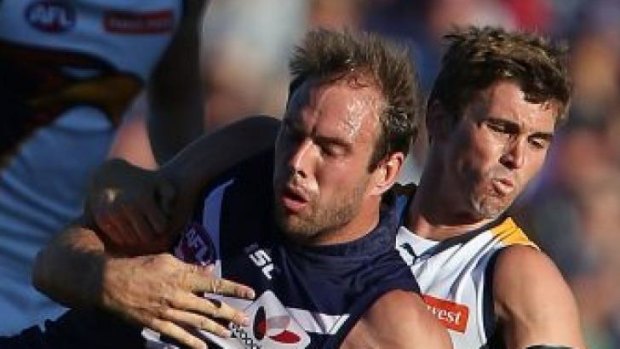 Kepler Bradley, pictured playing for the Dockers last year, will return to footy with the Peel Thunder.