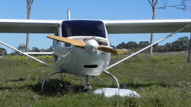 Damage to a propellor in a plane that crash landed in Victoria Point.