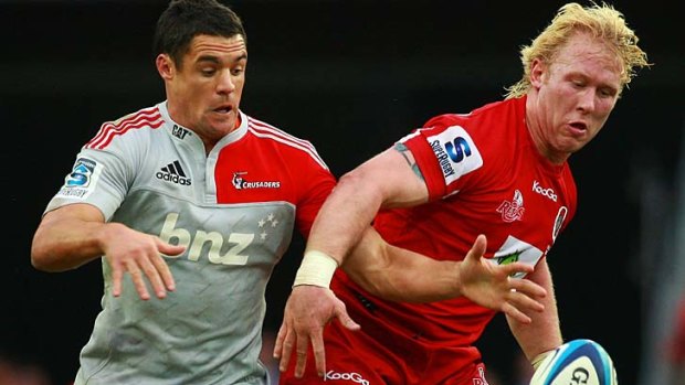 In doubt ... Beau Robinson of the Reds injured his elbow in the match against the Crusaders.