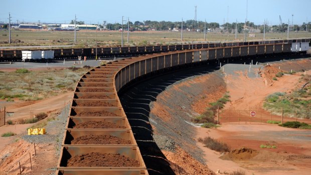 The iron ore slump has left its mark on Australia's trade balance.
