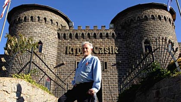 Kryal Castle owner Keith Ryall outside the tourist attraction in 2007.