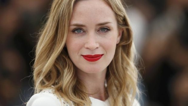 Emily Blunt poses at the 68th Cannes Film Festival.