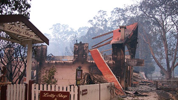 Marysville's famous lolly shop was among the building's destroyed.