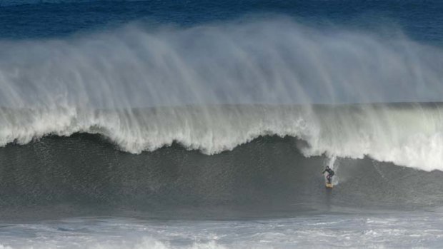 Big swells hit the west coast of Victoria.