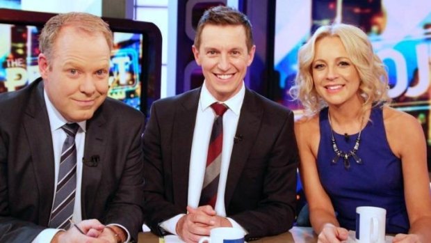 Too frothy: <i>The Project</i> on Ten with Peter Helliar, Rove McManus and Carrie Bickmore.