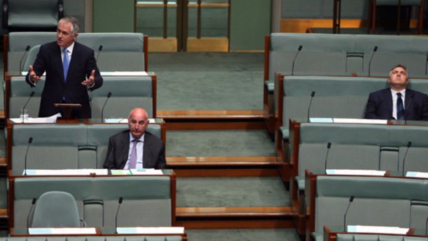 Malcolm Turnbull announces to Parliament his intention to cross the floor on the CPRS bills.