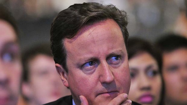 Under fire ... Britain's Prime Minister David Cameron.