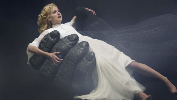 Hands-on approach: Esther Hannaford with her co-star in <i>King Kong</i>.
