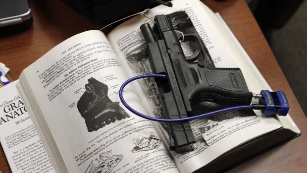 A Springfield Armory semi-automatic pistol, that police say was used by Philip Markoff as a murder weapon.