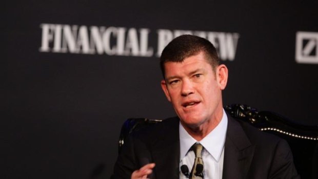 Ten's unusual share register is dominated by four wealthy private shareholders in James Packer (pictured), Lachlan Murdoch, Gina Rinehart and Bruce Gordon. 