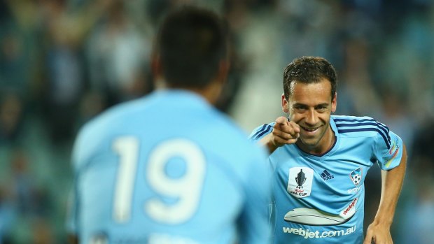 On target: Alex Brosque scored Sydney FC’s equaliser in regulation time.