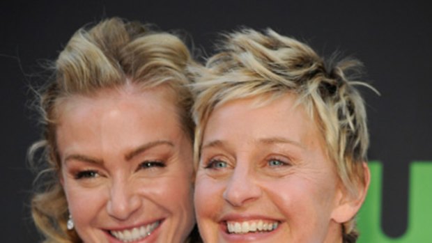 Mrs DeGeneres ... Portia De Rossi and wife Ellen DeGeneres.