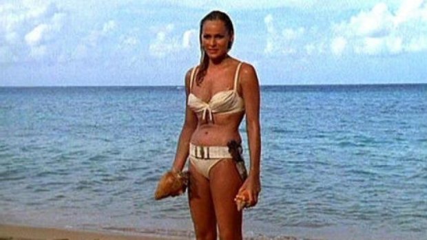 An original Bond girl, Ursula Andress in Dr No.