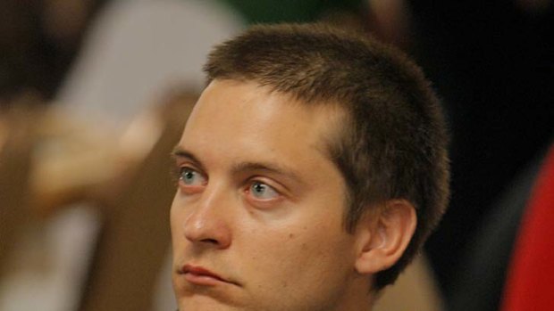 Lawsuit settled ... actor Tobey Maguire looks on as he plays during the $US10,000 buy-in main event of the World Series Poker held in Las Vegas in July 2007.