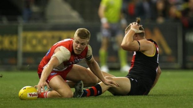 Hannebery and Hurley immediately after the incident in question