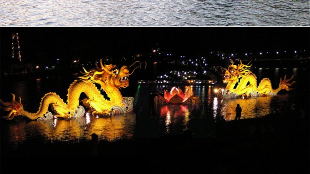 Wellspring's mighty dragons on a Vietnamese river.