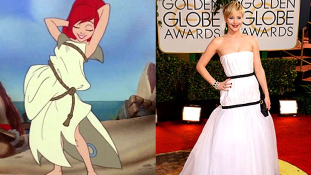 Did Jennifer Lawrence steal her look from The Little Mermaid?