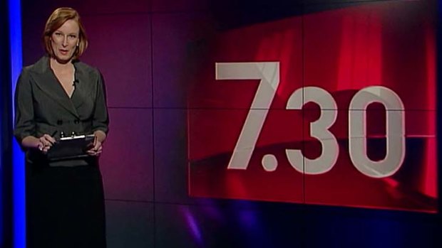 Leigh Sales opens the first segment of the relaunched ABC program <i>7.30</i>.