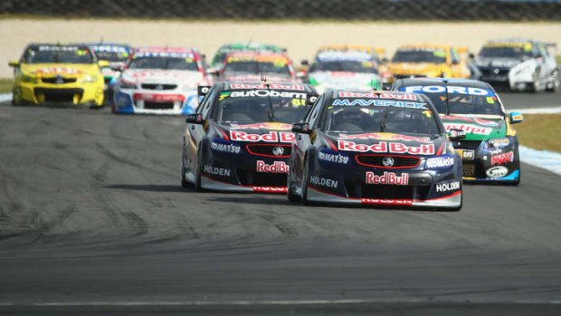 Jamie Whincup in action at Phillip Island.