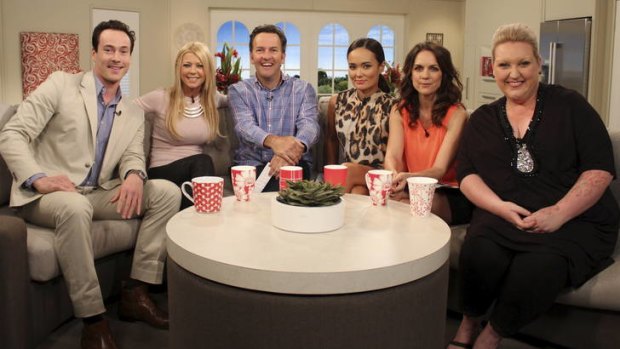 Laurie with fellow panellists on <i>The Circle</i>.