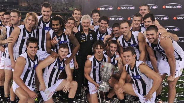 Collingwood after the NAB Cup grand final in 2011.