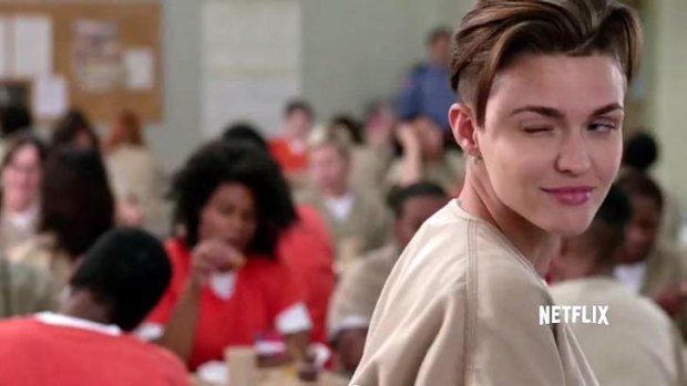 All in the wink of an eye ... Ruby Rose's appearance on <i>Orange Is The New Black</i> season 3 trailer is brief but tantalising.
