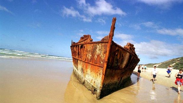 A shipwreck on Queensland's Fraser Island.