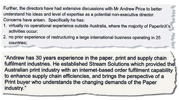 Wrong Price, right Price: PaperlinX letters to the ASX.