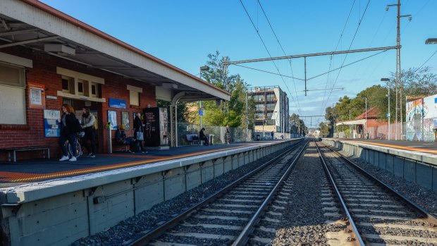 Straight outta Brunswick: An almost deserted Anstey Station at 8.40am on Friday.