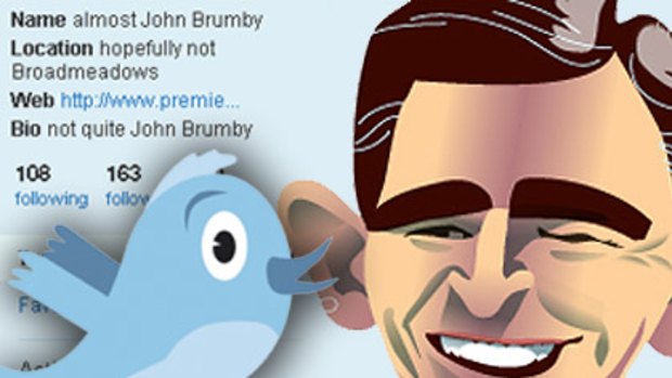 Politicians like John Brumby are being targeted by fake Twitter accounts.