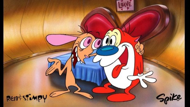 Billy West was initially cast as Stimpy (right), but eventually voiced both title characters.