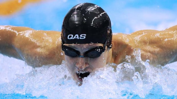Ominous ...  Nick D'Arcy's time of 1minute 54.71 seconds surpasses the 1:55.432 Michael Phelps posted this year.