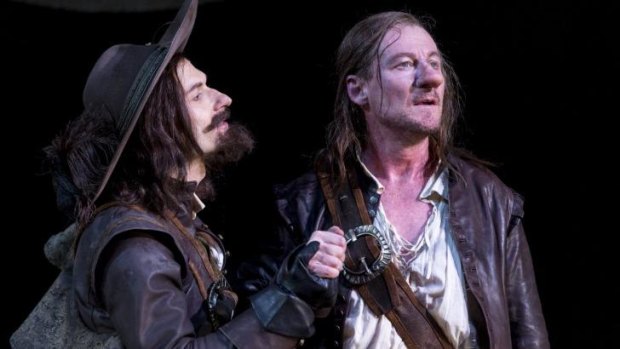 Straight to the heart: Yalin Ozucelik and Richard Roxburgh in the Sydney Theatre Company's Cyrano de Bergerac.
