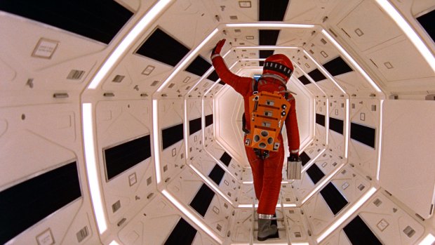 Keir Dullea in Stanley Kubrick's <i>2001: A Space Odyssey</I>.