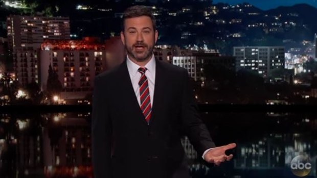 United Airlines was an easy target for late-night host Jimmy Kimmel.