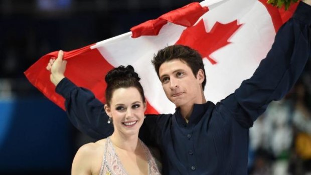 Unhappy with silver ... Canada's ice dancers Scott Moir and Tessa Virtue confronted Russian coach Marina Zoueva about the attention she was giving their US rivals.