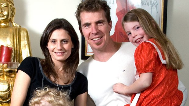 Family man ... Jim Stynes leaves behind wife Sam, son Tiernan and daughter Matisse.