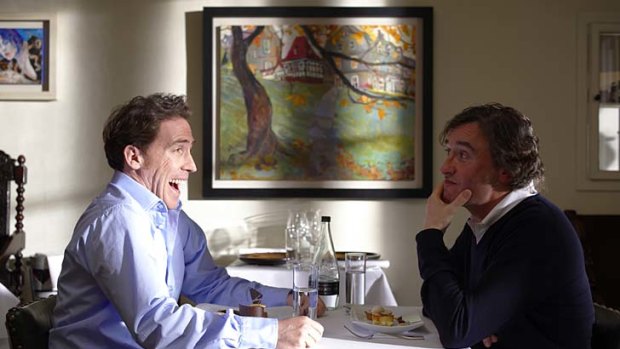 The relentlessly cheerful Rob Brydon (left) faces off against a melacholic Steve Coogan in <i>The Trip</i>.