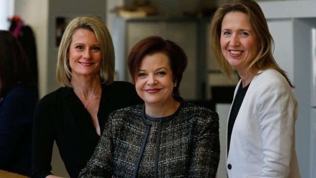 From left, Kelli Meagher, Jacqueline Fernley and Kirsty Mackay-Fisher, from  boutique firm Arete Investment Partners, say super funds must think differently about investing.