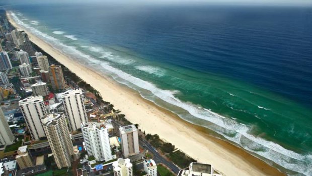 Slump &#8230; the Surfers Paradise skyline. Poor weather and a lack of domestic interest have hit commercial and residential prices.