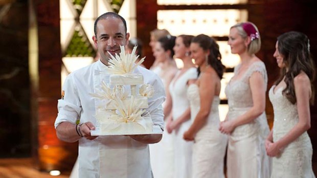 Fifty Shades of Zumbo ... Patissier of pain Adriano Zumbo unveils his latest MasterChef torture device.