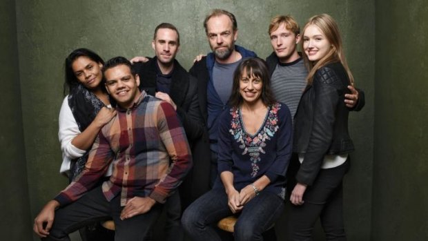 The rest of the cast of <i>Strangerland</i>: Lisa Flanagan, Meyne Wyatt, Joseph Fiennes, Hugo Weaving, Kim Farrant, Sean Keenan and Maddison Brown.